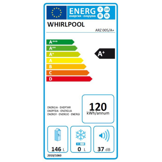 Whirlpool ARZ 005/A+ beépíthető hűtőszekrény
