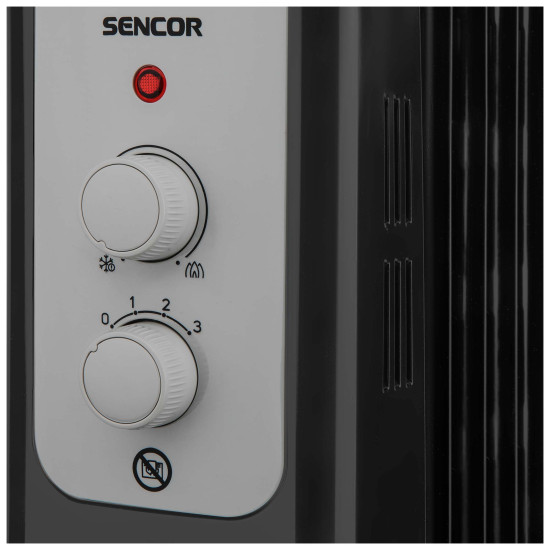 Sencor SOH 3311BK olajradiátor fekete szín 11 tag SOH3311BK
