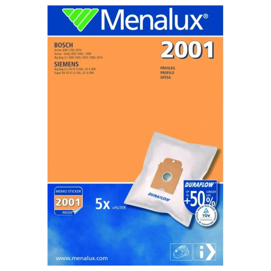 Menalux 2001 mikrofilteres porzsák Bosch Siemens BBZ71AFK AFK Swirl S70 stb. típushoz