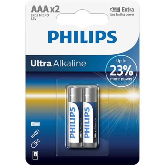 Philips LR03E2B ultra alkaline elem