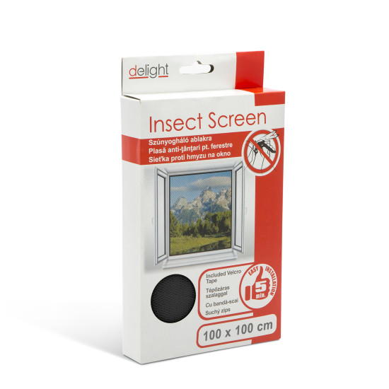 Delight szúnyogháló ablakra 100X100cm GL11600BK