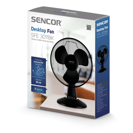 Sencor SFE 3011BK asztali ventilátor 30cm SFE3011BK