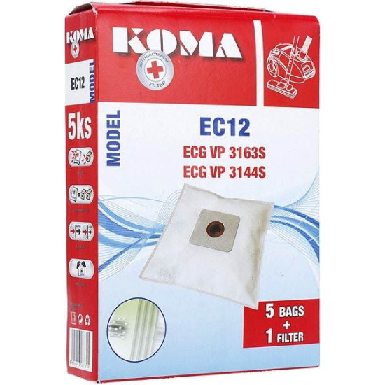 ECG EC12 mikrofilteres porzsák ECG VP3163 S VP3144 típusokhoz