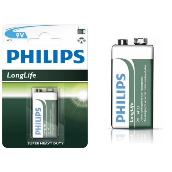 Philips 6F22L1B/10 9V LongLife elem