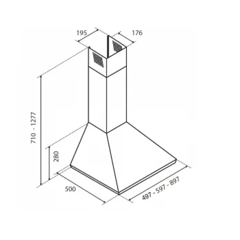 Davoline CMNQ60 kürtős konyhai elszívó