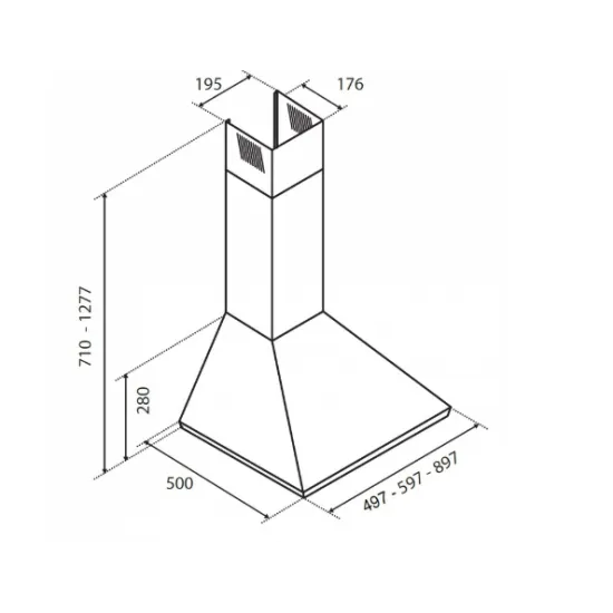 Davoline CMNQ60 kürtős konyhai elszívó