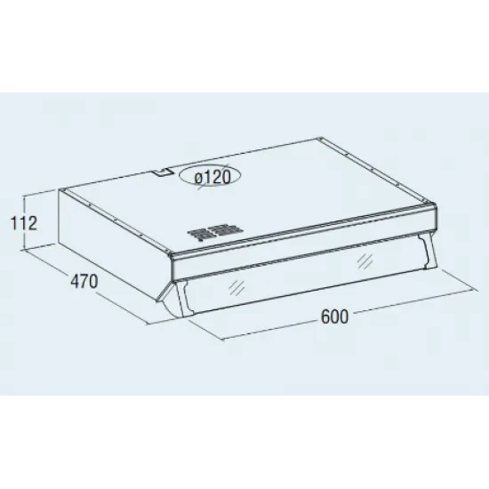 Cata F-2050 X/L konyhai elszívó, 50x47x12 cm, inox 