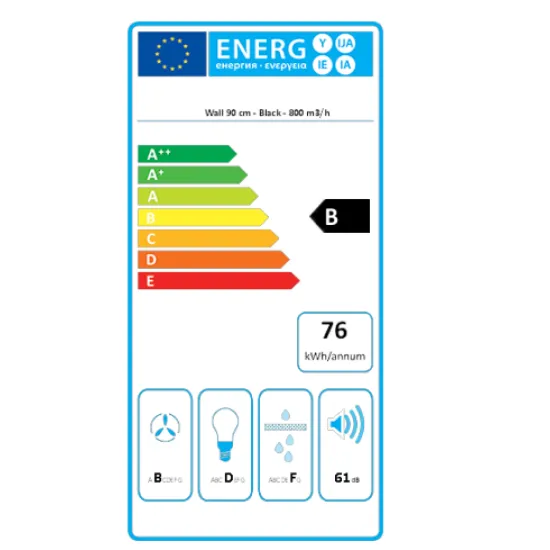 Falmec BLADE 90 fehér fektetett t alakú konyhai elszívó 90cm