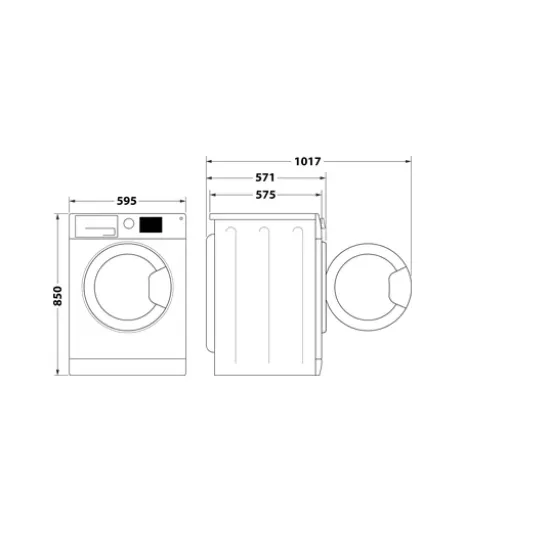 Whirlpool FFB7259BVEE elöltöltős mosógép 7kg, 59.5x57.5x84.5 cm 