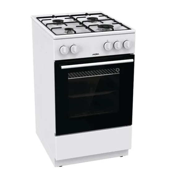 Mora P2241AW1 szabadonálló gáztűzhely 4 gázégős tető nélkül kivitel, 70L, 50x59.4x85 cm