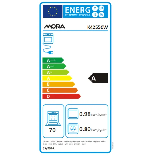 Mora K4255CW kombinált tűzhely