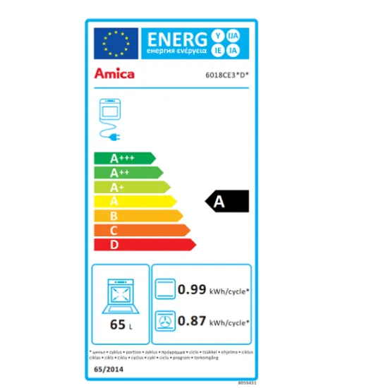 Amica 54037 kerámialapos tűzhely 60cm széles