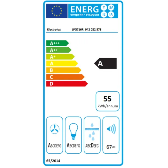 Electrolux LFG716R szekrény aláépíthető konyhai elszívó 54cm széles