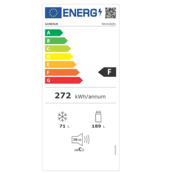 Gorenje RKI4182E1 Beépíthető alulfagyasztós kombinált hűtőszekrény, 189/71L