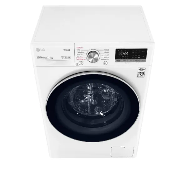 LG F2DV5S7S1E mosó- és szárítógép, 7/5kg, inverter motor, gőz, 60x47.5x85 cm 