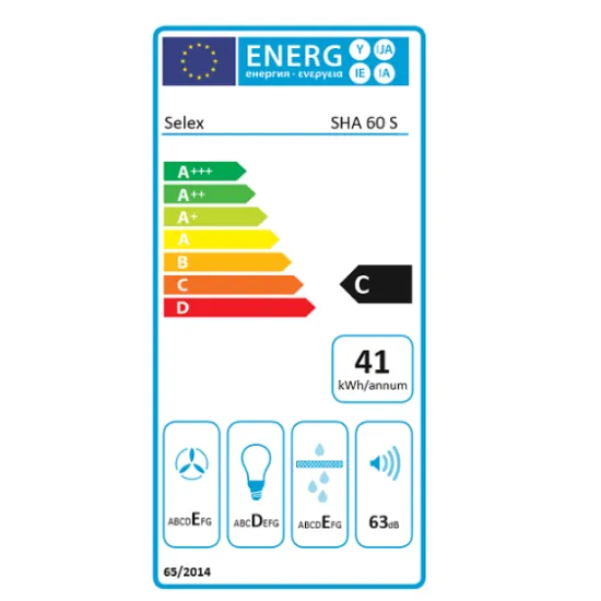 SLX SHA 60 S konyhai 60cm szürke elszívó MOSHATÓ ZSÍRSZŰRŐVEL