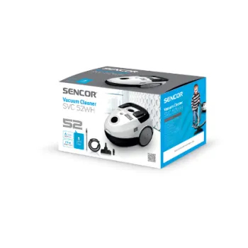 Sencor SVC52WH-EUE3 porzsákos porszívó, 700W, fehér 
