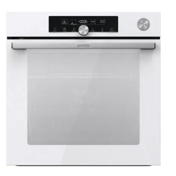 Gorenje BPSA6747A08WG beépíthető pirolitikus sütő, 77L, gőzfunkció, teleszkópos sütősín, PyroClean, SteamAssist,59.5x56.4x59.5 cm