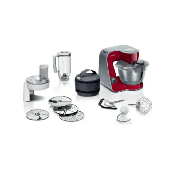 Bosch MUM5X720 MUM5 konyhai robotgép mérleggel 1000 W vörös / ezüst