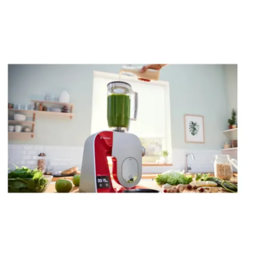 Bosch MUM5X720 MUM5 konyhai robotgép mérleggel 1000 W vörös / ezüst