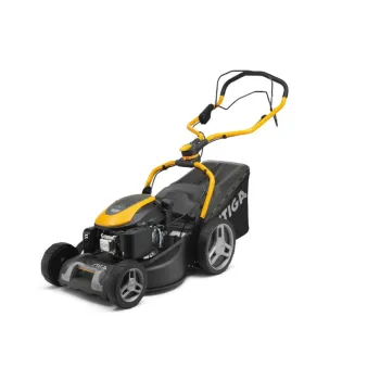 Stiga COMBI 753 SE elektromos indítású önjárós benzinmotoros fűnyíró 4 az 1-ben: gyűjtés, mulcsozás, oldalsó és hátsó ürítés akár 25°-os szögben elfordítható a tolókar – így a sövények alatt és a falak mentén is nyírhat