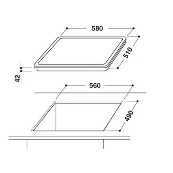 Whirlpool AKT 8090/NE beépíthető kerámia főzőlap
