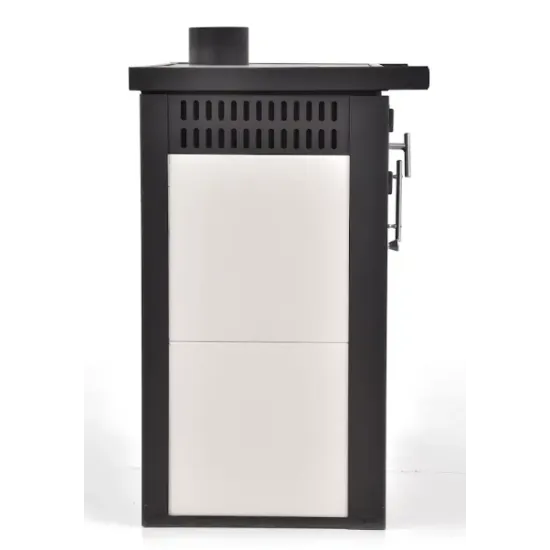 Hecht Vulcanus Beige sparhelt sütővel kerámia betétes oldalak 85x52x89 cm