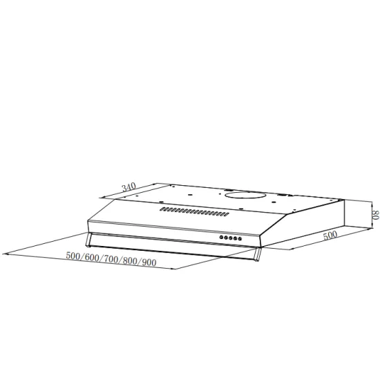 Philco PEC 190 X konyhai elszívó 60cm széles inox