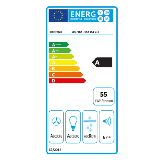 Electrolux LFG716X kürtőbe építhető konyhai elszívó, 3+1 fokozat, Hob2Hood, 54 cm inox