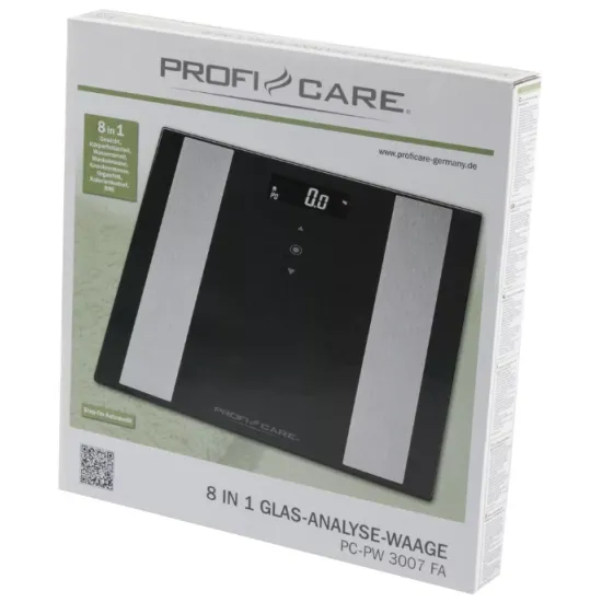 ProfiCare PC-PW 3007 FA 8 in 1 Schwarz személymérleg fekete 