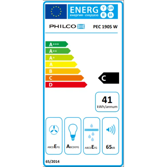 Philco PEC 1905 W konyhai elszívó 50cm fehér 