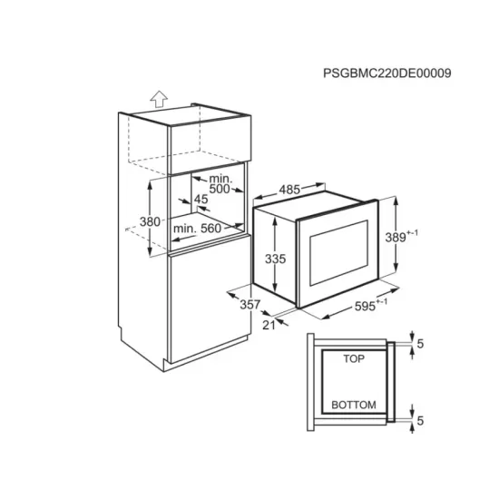 Electrolux LMS4253TMK beépíthető mikrohullámú sütő, grill funkcióval, 25L  