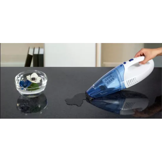 Clatronic AKS 828 száraz és vizes morzsaporszívó fehér-kék színben 