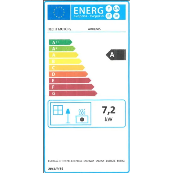 Hecht Ardenis szilárd tüzelésű kályha acél 48x46x93 cm 8kW