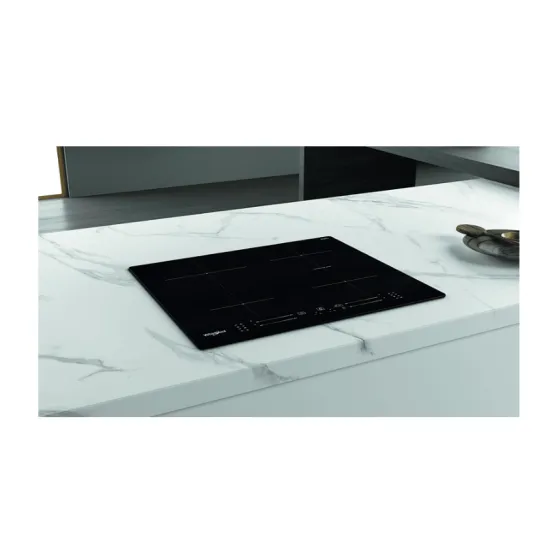 Whirlpool WBS2560NE beépíthető indukciós kerámia főzőlap Bridge funkció, 59x51x5.4 cm, fekete szín
