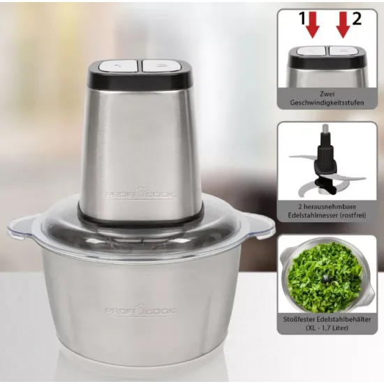 ProfiCook PC-MZ 1227 4 pengés inox aprító és jégtörő 
