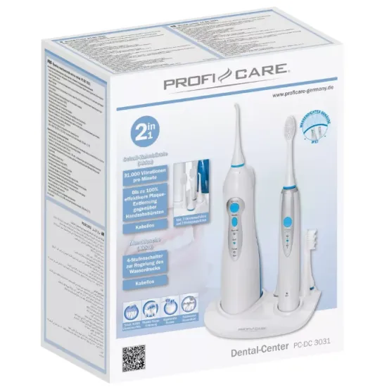 ProfiCare PC-DC 3031 fehér fogtisztító szett kék LED-ekkel