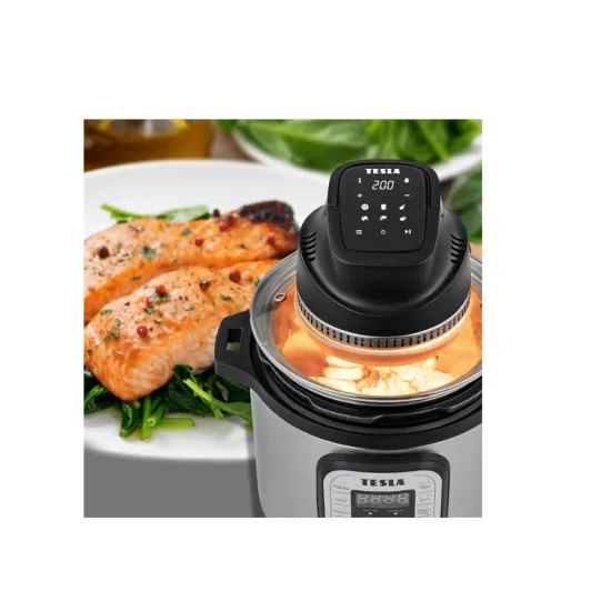 Tesla AirCook Q10 multifunkciós fedő forrólevegős főzéshez 