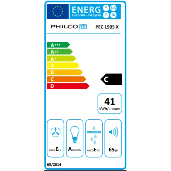Philco PEC 1905 X konyhai elszívó inox 50cm széles 