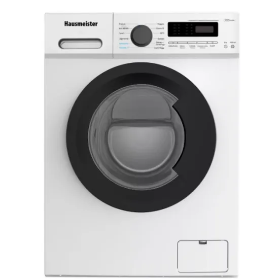 Hausmeister HM2601 keskeny elöltöltős mosógép, MAGYAR kezelőpanellel, digitális kijelző, INVERTER MOTOR 44cm mély, 60x44x85cm 