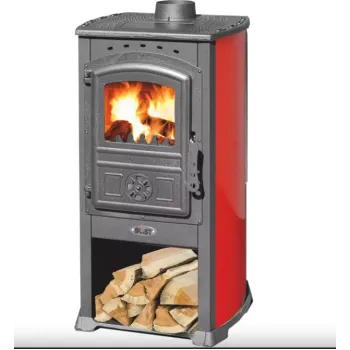 Warnex Blist ZAR FEKETE 7,5kW PIROS kandalló öntöttvas ajtóval és tetővel 