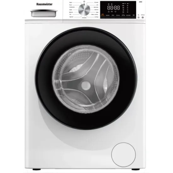 Hausmeister HM2714 7kg 1400 ford. inverter motor, elöltöltős mosógép, MAGYAR kezelőpanellel, 52cm mély, gőzmosás, 60x52x84.7 cm 