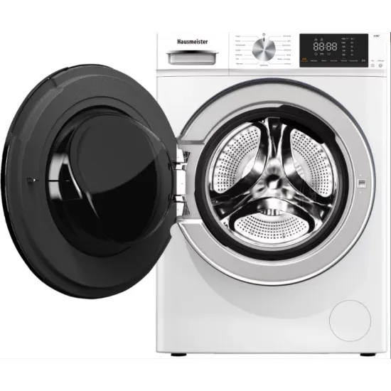 Hausmeister HM2714 7kg 1400 ford. inverter motor, elöltöltős mosógép, MAGYAR kezelőpanellel, 52cm mély, gőzmosás, 60x52x84.7 cm 