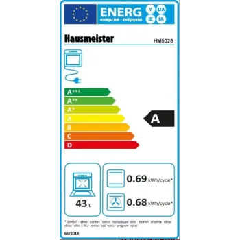 Hausmeister HM5028 kerámialapos tűzhely, 43L, 50x63x85.5 cm 