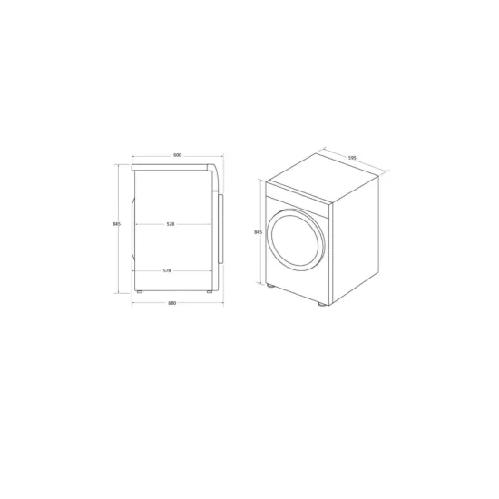 Haier HD90-A3Q979U1-S inverteres hőszivattyús szárítógép 9 Kg, Rendkívül csendes csak 59 dB Wi-Fi és hOn App/XL dob, dobvilágítás, fordítható ajtónyitás, 59.5x68x84.5cm 