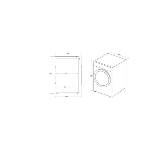 Haier HD80-A2939 hőszivattyús szárítógép 8 Kg, A++, 15 program, gőzfrissítés 3 rétegű szűrő, 59.5x66.5x85 cm 