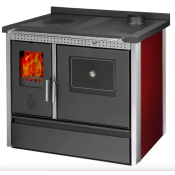 Warnex Lotus bordó sparhelt 11kW felsőkategóriás, masszív fatüzelésű sparhelt nagy tűztérrel