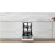 Whirlpool WSBC 3M27 X beépíthető kezelőpaneles keskeny mosogatógép,10 teríték,45x55.5x82cm,inox