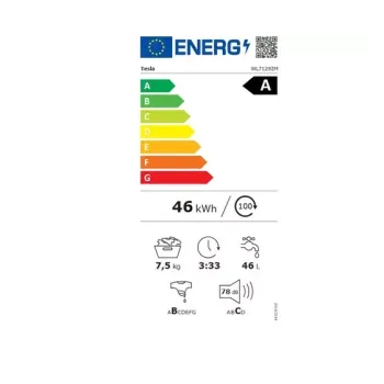 Tesla WL71292M felültöltős mosógép, 7.5 kg, inverteres motor 40x61x87.5cm