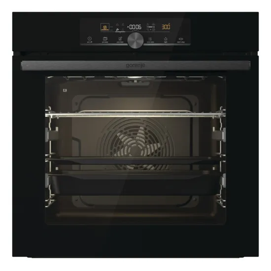Gorenje BOS6747A01BG beépíthető fekete sütő ExtraSteam gőzfunkció 2 sütősín, 59.5x56.4x59.5 cm